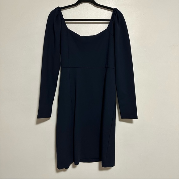 Boden Square Neck Long Sleeve Mini Dress in Navy - Picture 8 of 8